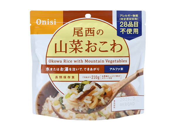 100g尾西のたけのこごはん｜商品情報｜尾西食品株式会社